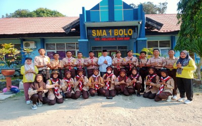 Pelepasan anggota Ekskul Pramuka SMAN 1 Tuban untuk mengikuti Kemah Akbar Se-Kabupaten Deli Serdang